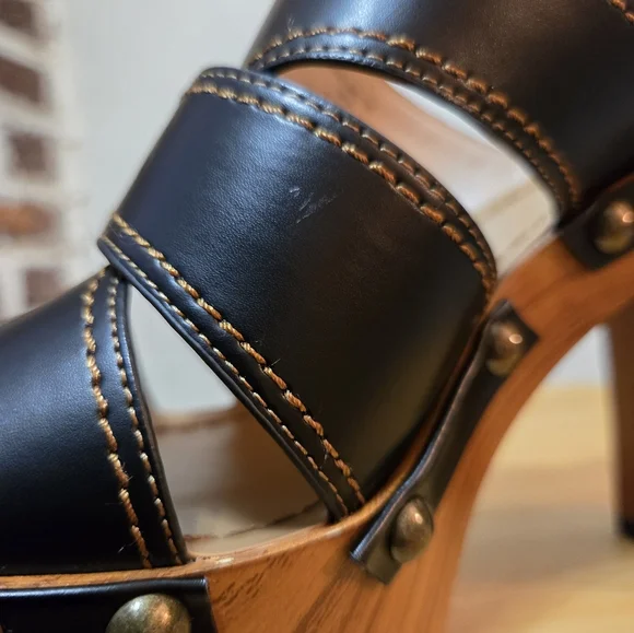 BCBGeneration Zadie Wedge Mule Black 9M - Picture 5 of 14